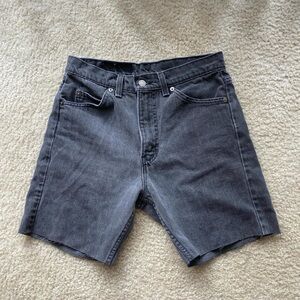 Levi's Cut Black Jean Shorts
